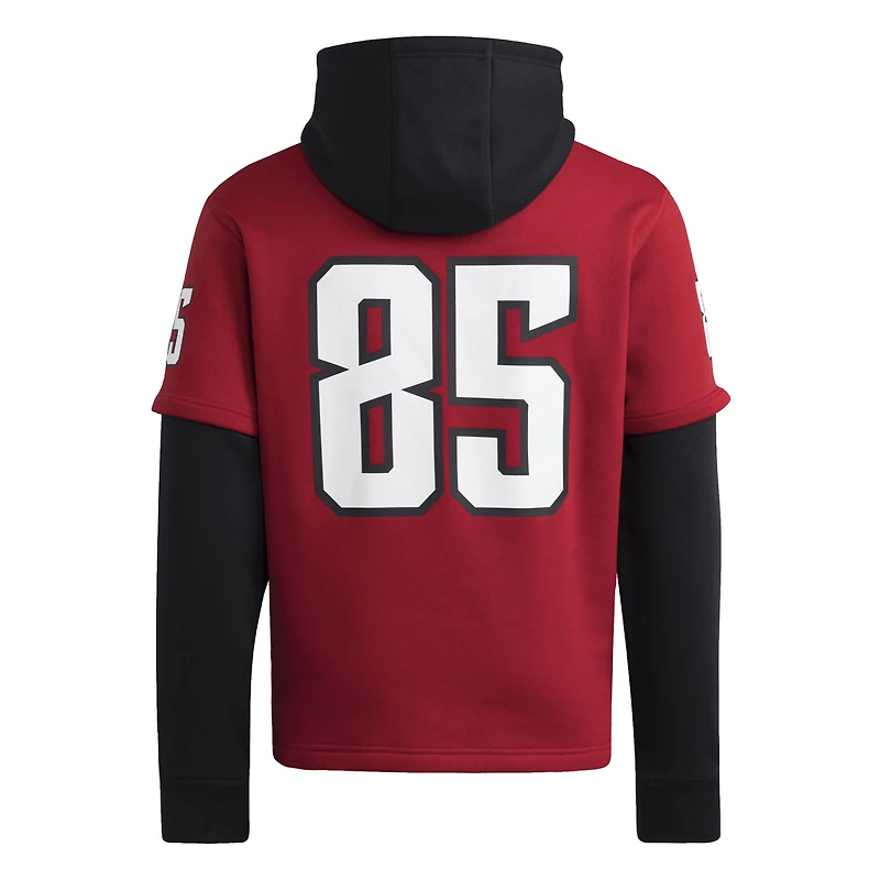 Men's adidas  Red NC State Wolfpack Jersey Pullover Hoodie