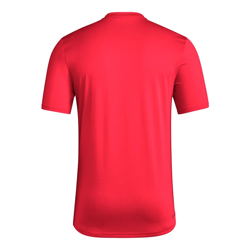 Men's adidas  Red NC State Wolfpack Locker On-Court Basketball Pre-Game T-Shirt