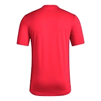 Men's adidas  Red NC State Wolfpack Locker On-Court Basketball Pre-Game T-Shirt