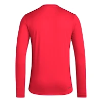 Men's adidas Red NC State Wolfpack On-Court Pregame Long Sleeve T-Shirt
