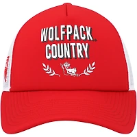Men's adidas Red NC State Wolfpack Phrase Foam Front Trucker Adjustable Hat