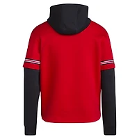 Men's adidas  Red NC State Wolfpack Pullover Baseball Jersey Hoodie