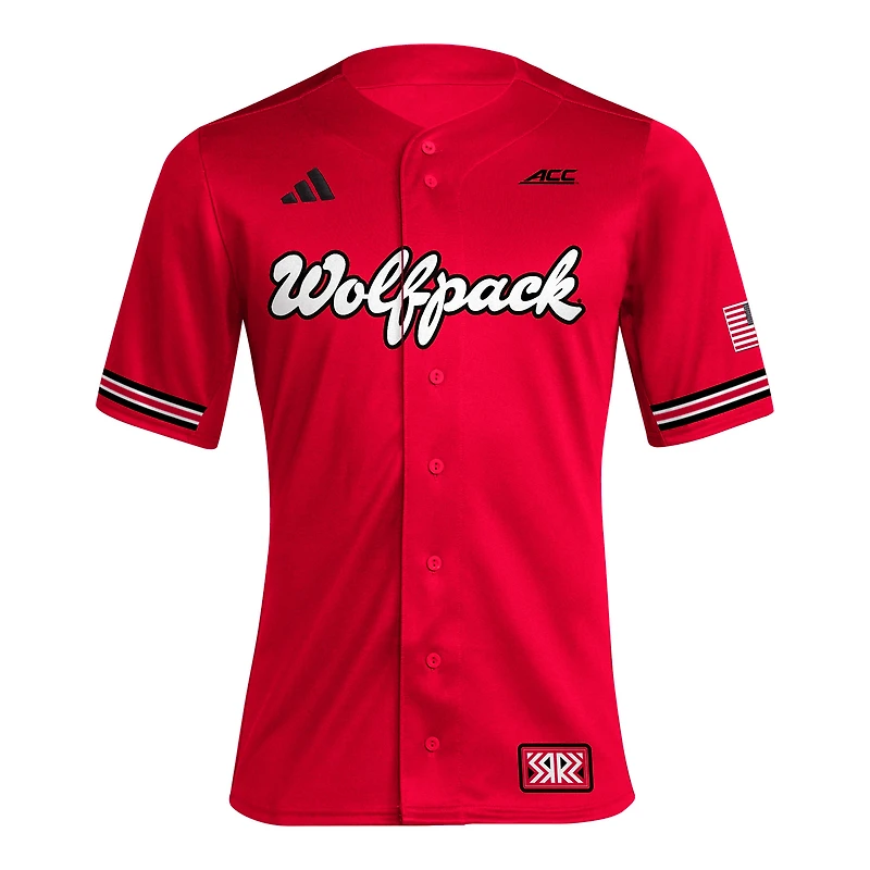 Men's adidas Red NC State Wolfpack Reverse Retro Replica Baseball Jersey