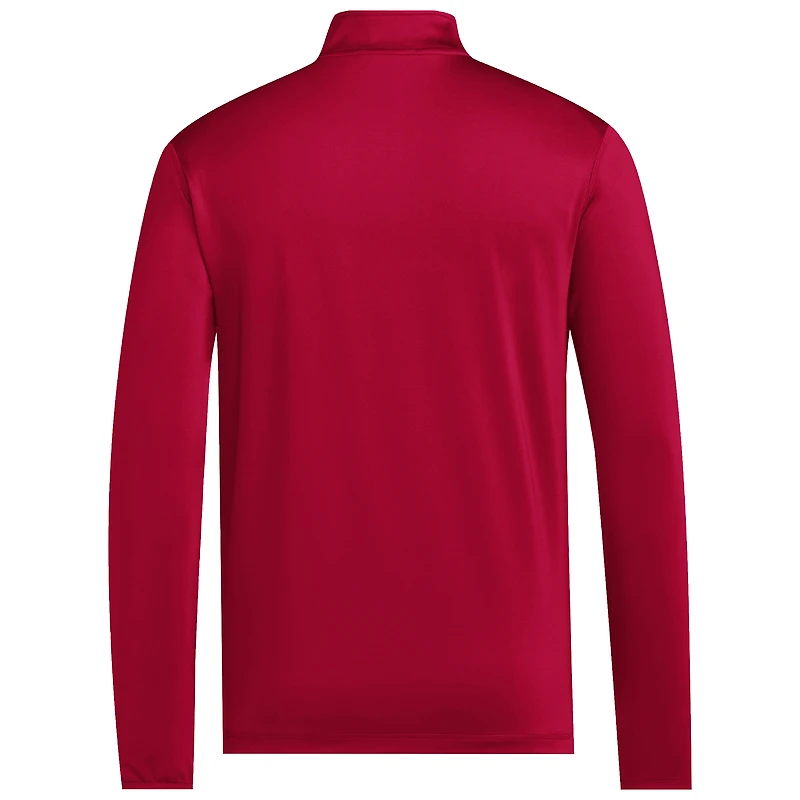Veste de golf demi-zippée adidas NC State Wolfpack Strategy rouge pour homme