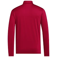 Veste de golf demi-zippée adidas NC State Wolfpack Strategy rouge pour homme