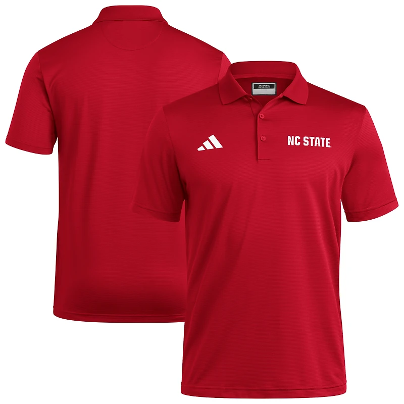Polo adidas rouge NC State Wolfpack Ultimate 365 Ottoman pour homme