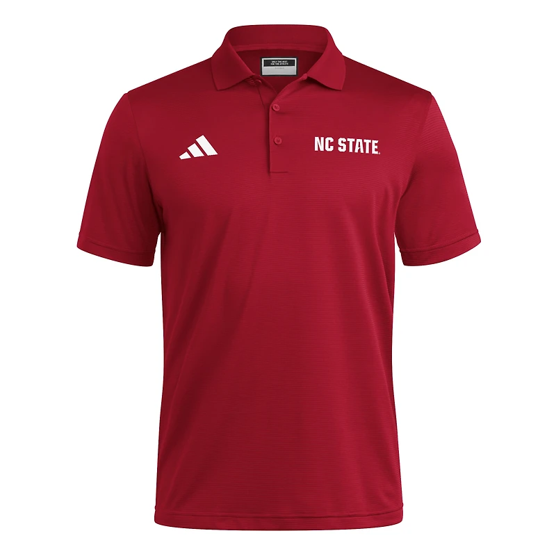 Men's adidas Red NC State Wolfpack Ultimate 365 Ottoman Polo Shirt