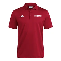 Men's adidas Red NC State Wolfpack Ultimate 365 Ottoman Polo Shirt