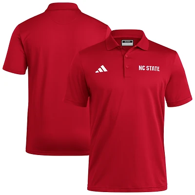 Polo adidas rouge NC State Wolfpack Ultimate 365 Ottoman pour homme
