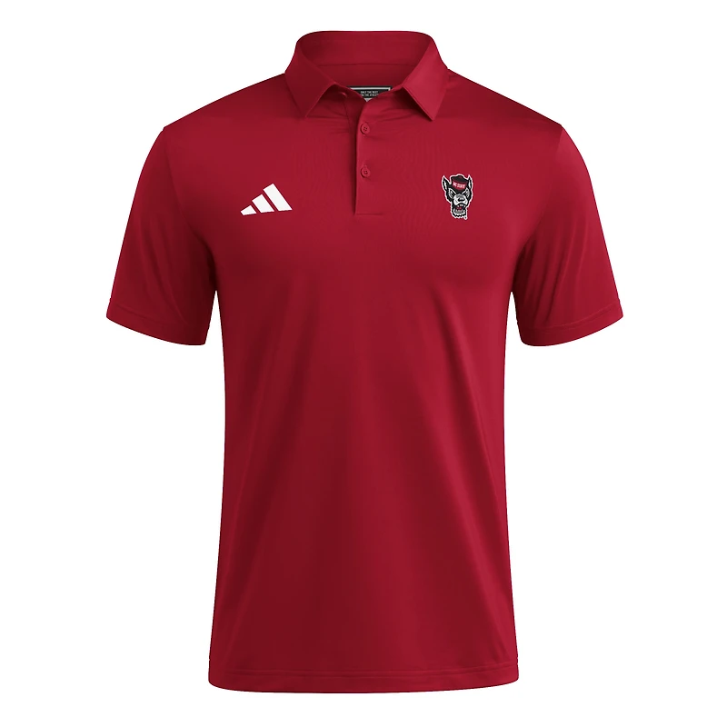 Polo adidas rouge NC State Wolfpack Ultimate 365 pour homme