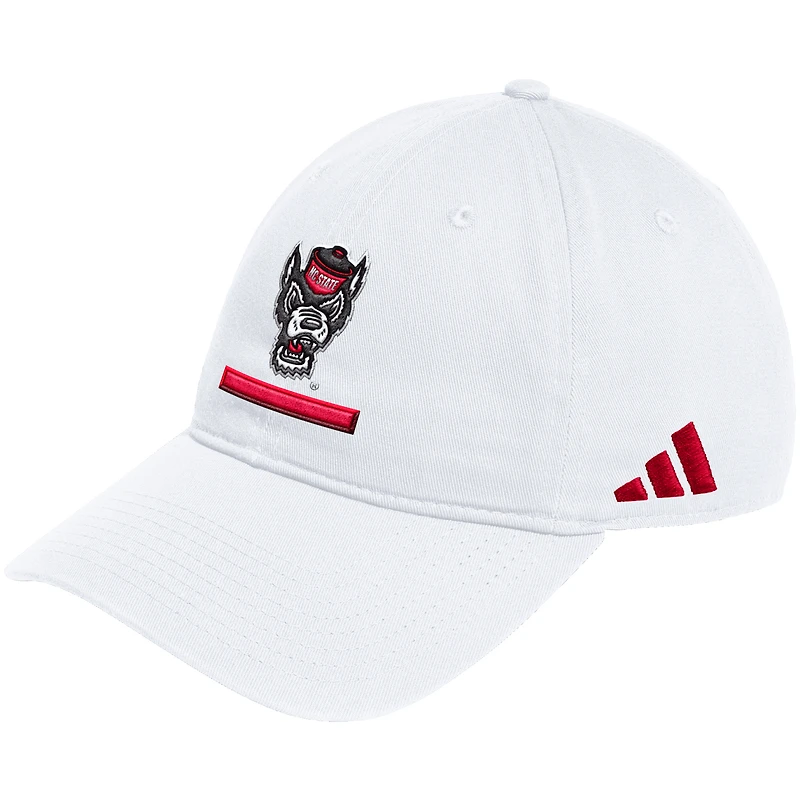Casquette ajustable blanche adidas NC State Wolfpack pour homme