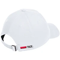 Men's adidas White NC State Wolfpack Locker Room Adjustable Slouch Hat