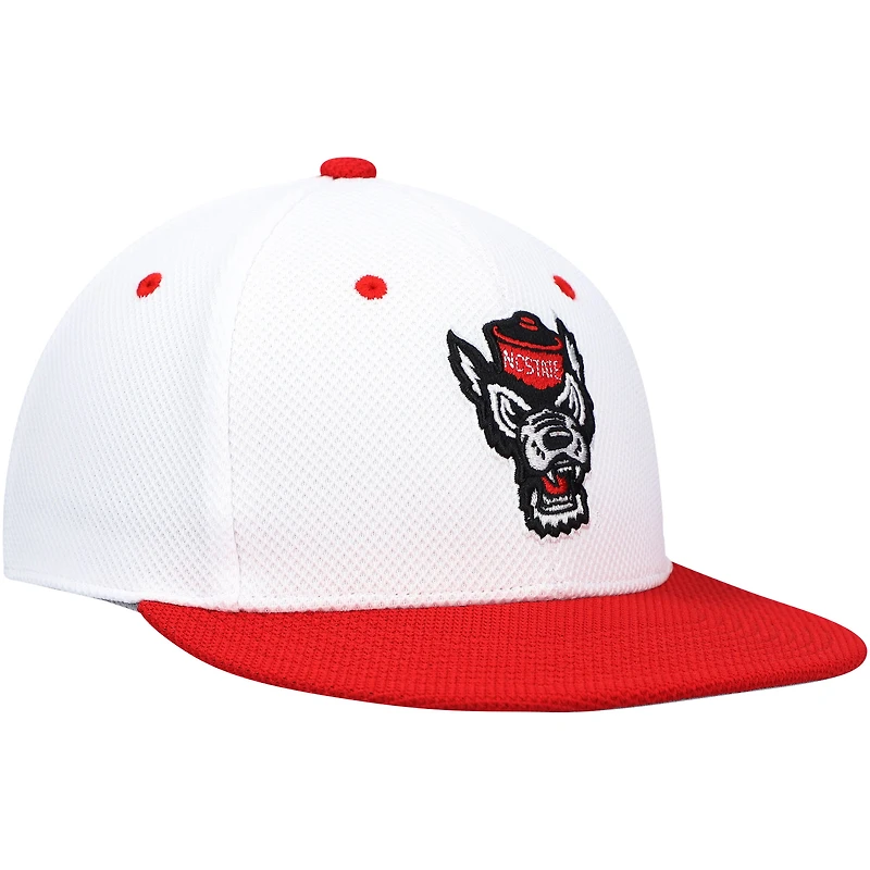 Men's adidas White NC State Wolfpack On-Field Baseball Fitted Hat