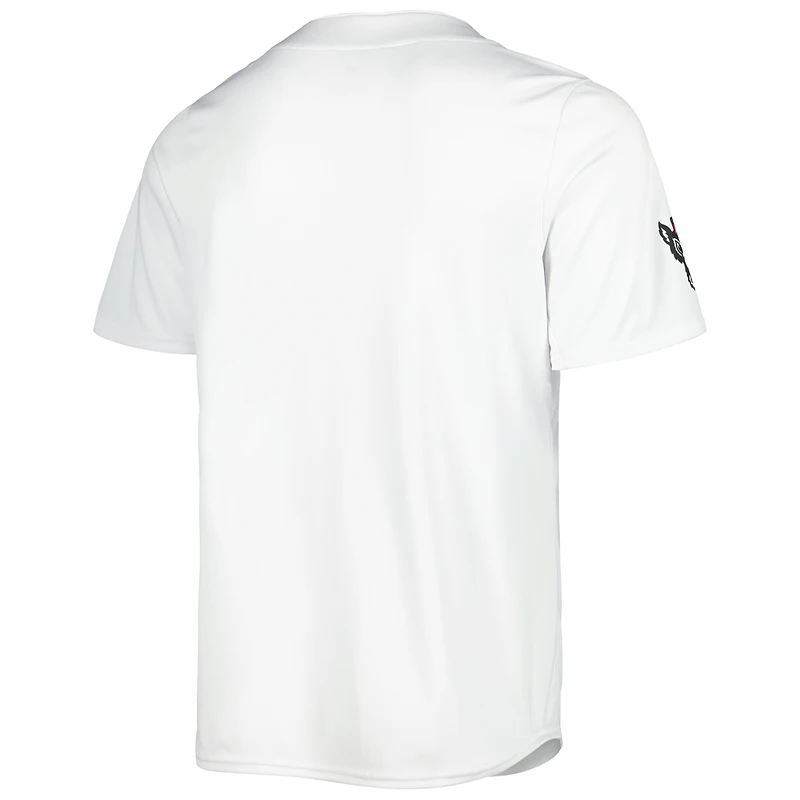 Maillot de baseball adidas NC State Wolfpack Team pour hommes, blanc