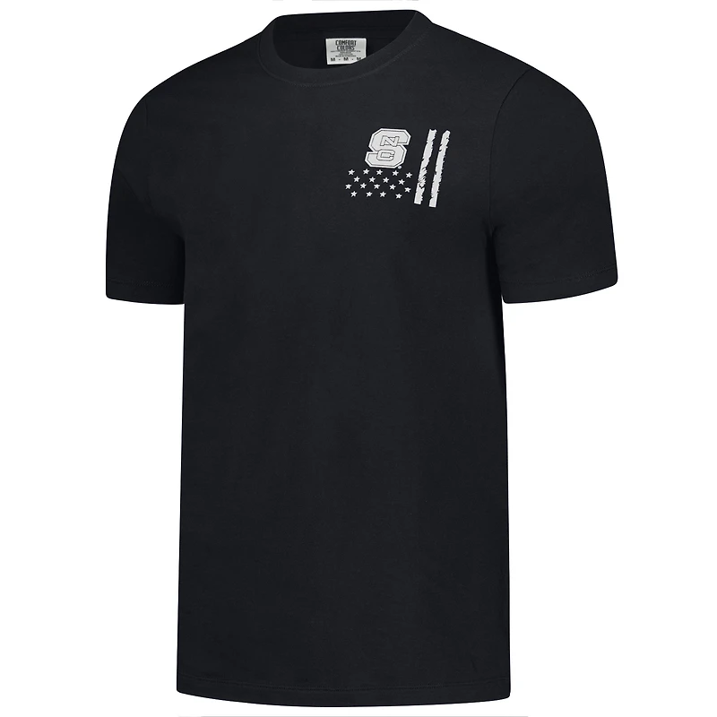 T-shirt noir à superposition de camouflage NC State Wolfpack OHT pour homme