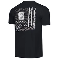 T-shirt noir à superposition de camouflage NC State Wolfpack OHT pour homme