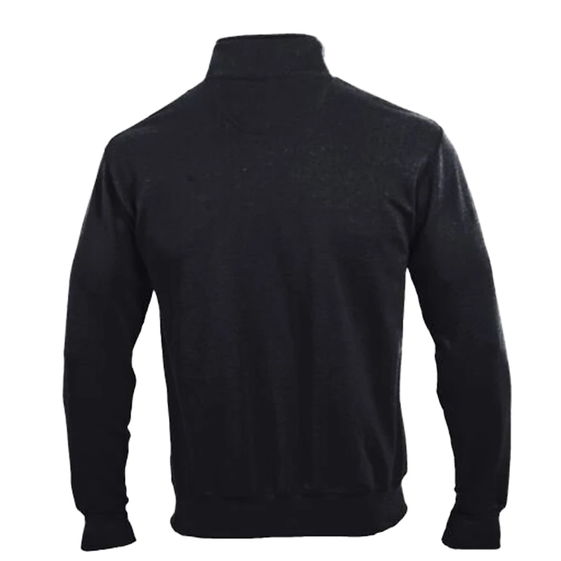 Pull à col zippé Champion noir NC State Wolfpack Powerblend pour homme