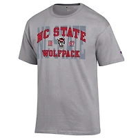 Men's Champion Heather Gray NC State Wolfpack Varsity T-Shirt