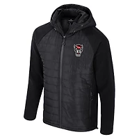 Men's Colosseum  Black NC State Wolfpack Block The Sun Full-Zip Hoodie Jacket