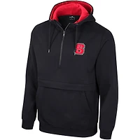 Men's Colosseum Black NC State Wolfpack Half-Zip Hoodie