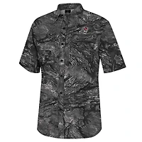 Men's Colosseum  Charcoal NC State Wolfpack Realtree Aspect Charter Full-Button Fishing Shirt