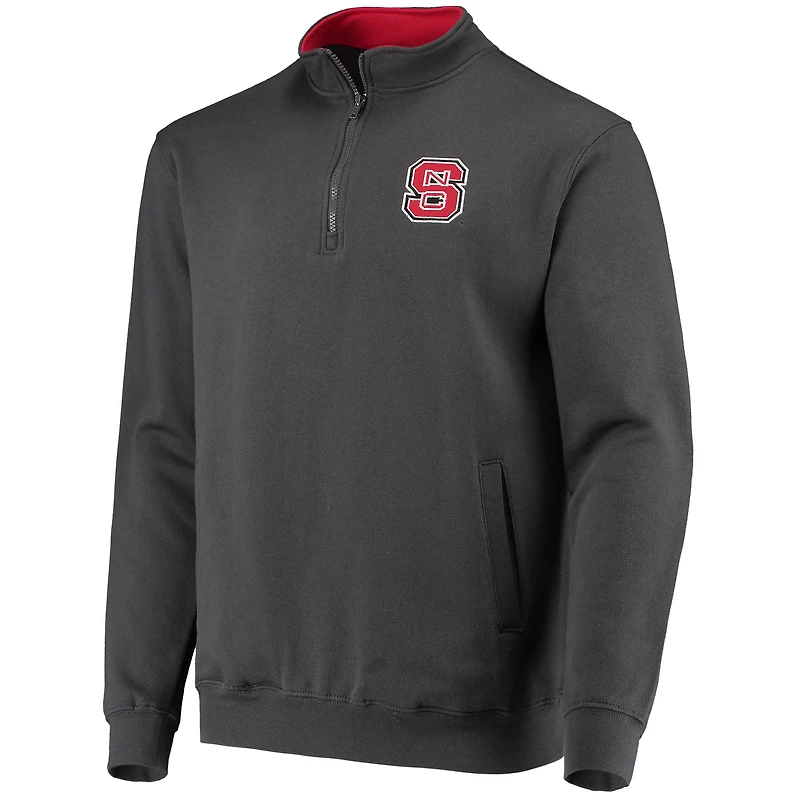 Veste Colosseum Charcoal NC State Wolfpack Tortugas Logo Quarter-Zip pour homme