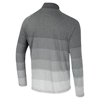 Men's Colosseum  Gray NC State Wolfpack AI Striped Mesh Quarter-Zip Raglan Windshirt