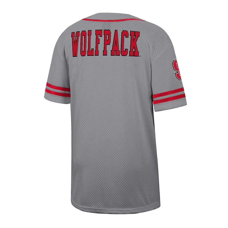 Maillot de baseball Free Spirited NC State Wolfpack gris Colosseum pour homme