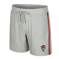 Men's Colosseum Gray NC State Wolfpack Mac Shorts