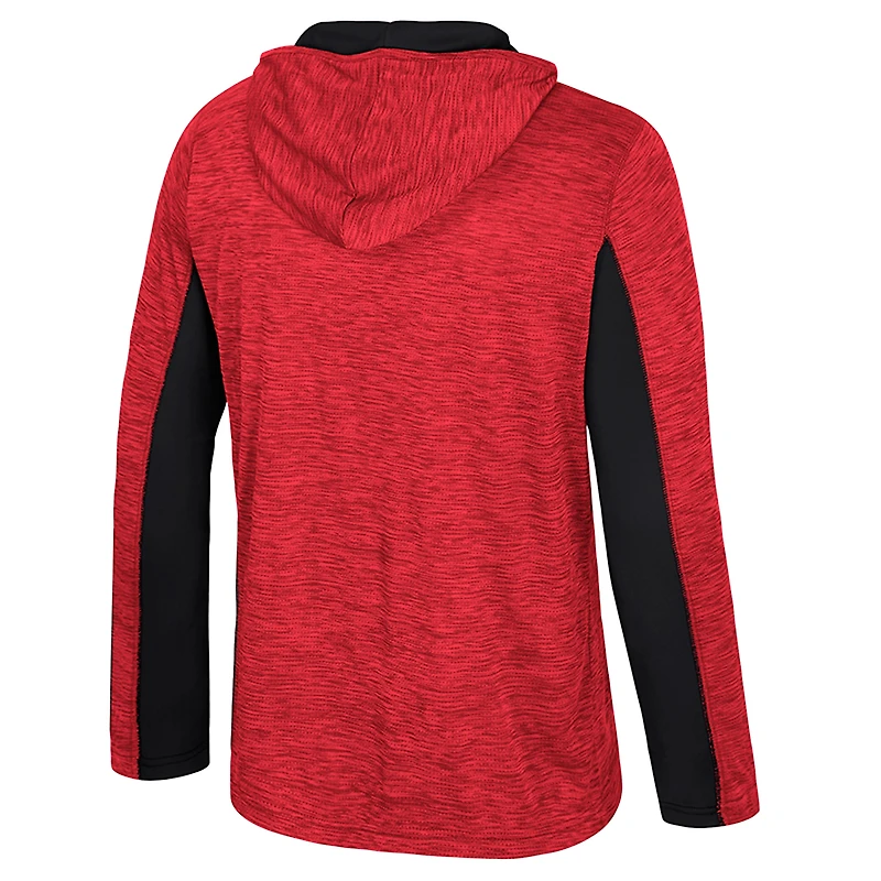 Men's Colosseum Red NC State Wolfpack Always Sunny Quarter-Zip Hoodie