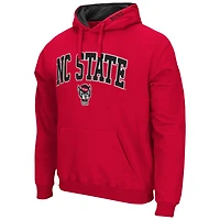 Men's Colosseum Red NC State Wolfpack Arch & Logo 3.0 Pullover Hoodie