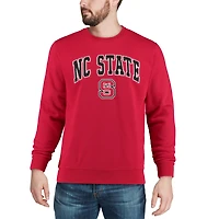 Men's Colosseum Red NC State Wolfpack Arch & Logo Crew Neck Sweatshirt