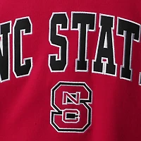 Men's Colosseum Red NC State Wolfpack Arch & Logo Crew Neck Sweatshirt