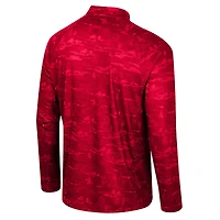 Veste à quart de zip Colosseum Red NC State Wolfpack Carson Raglan pour hommes