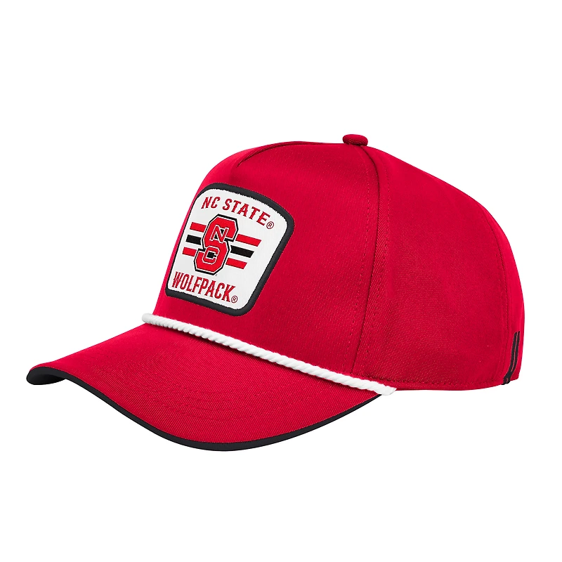 Men's Colosseum Red NC State Wolfpack Hits the Road Podium Adjustable Hat