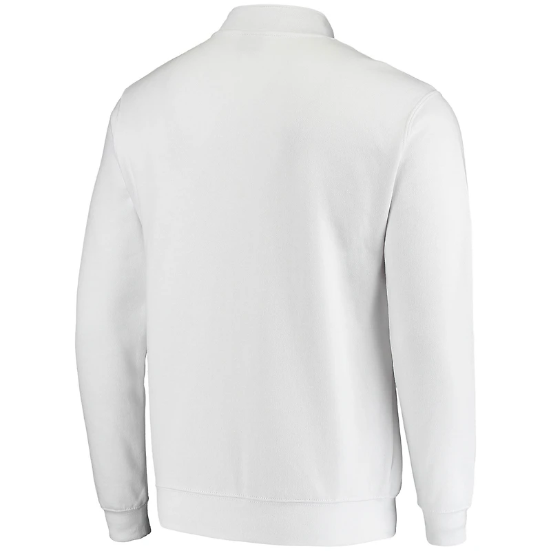 Men's Colosseum White NC State Wolfpack Tortugas Logo Quarter-Zip Jacket