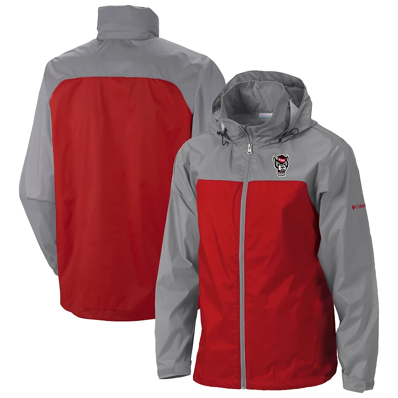 Men's Columbia Red NC State Wolfpack Glennaker Lake II Packable Rain Jacket