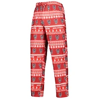 Ensemble de nuit pour homme Concepts Sport Red NC State Wolfpack Swivel avec haut à manches longues et pantalon