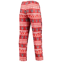 Ensemble de nuit pour homme Concepts Sport Red NC State Wolfpack Swivel avec haut à manches longues et pantalon