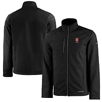 Men's Cutter & Buck  Black NC State Wolfpack Alumni Logo Evoke Eco Softshell Recycled Full-Zip Jacket
