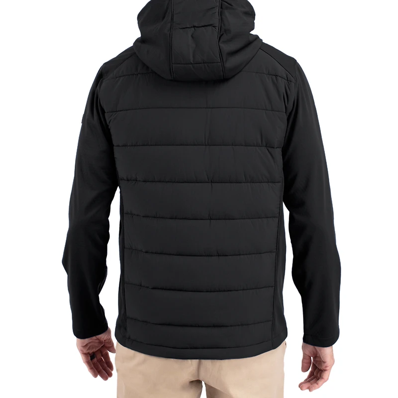 Veste à capuche zippée intégrale Cutter & Buck noire NC State Wolfpack Evoke pour homme