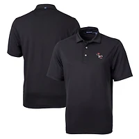 Polo Cutter & Buck noir pour homme NC State Wolfpack Team, grandes tailles, en piqué écologique recyclé Virtue.