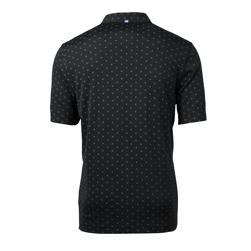 Men's Cutter & Buck Black NC State Wolfpack Team Big Tall Virtue Eco Pique Tile Print Polo