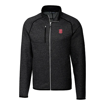Men's Cutter & Buck Charcoal NC State Wolfpack Mainsail Full-Zip Jacket
