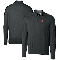 Pull-over zippé Lakemont Tri-Blend pour homme, couleur charbon chiné, avec logo des anciens élèves NC State Wolfpack.