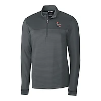 Men's Cutter & Buck Steel NC State Wolfpack Traverse Stripe Quarter-Zip Pullover Top