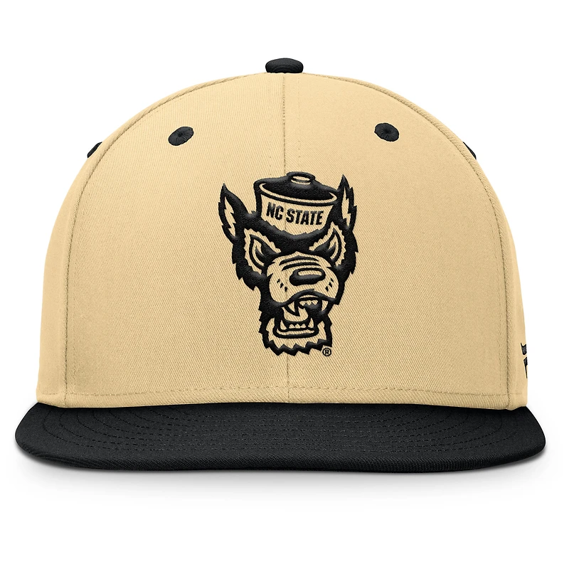 Men's Fanatics Khaki/Black NC State Wolfpack Balance Fitted Hat