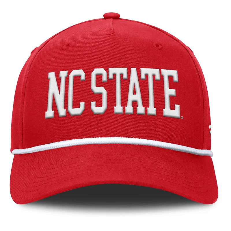 Men's Fanatics Red NC State Wolfpack Foul Ball Rope Adjustable Hat