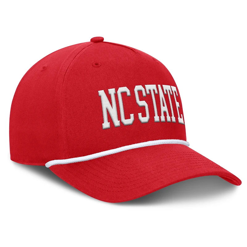 Men's Fanatics Red NC State Wolfpack Foul Ball Rope Adjustable Hat
