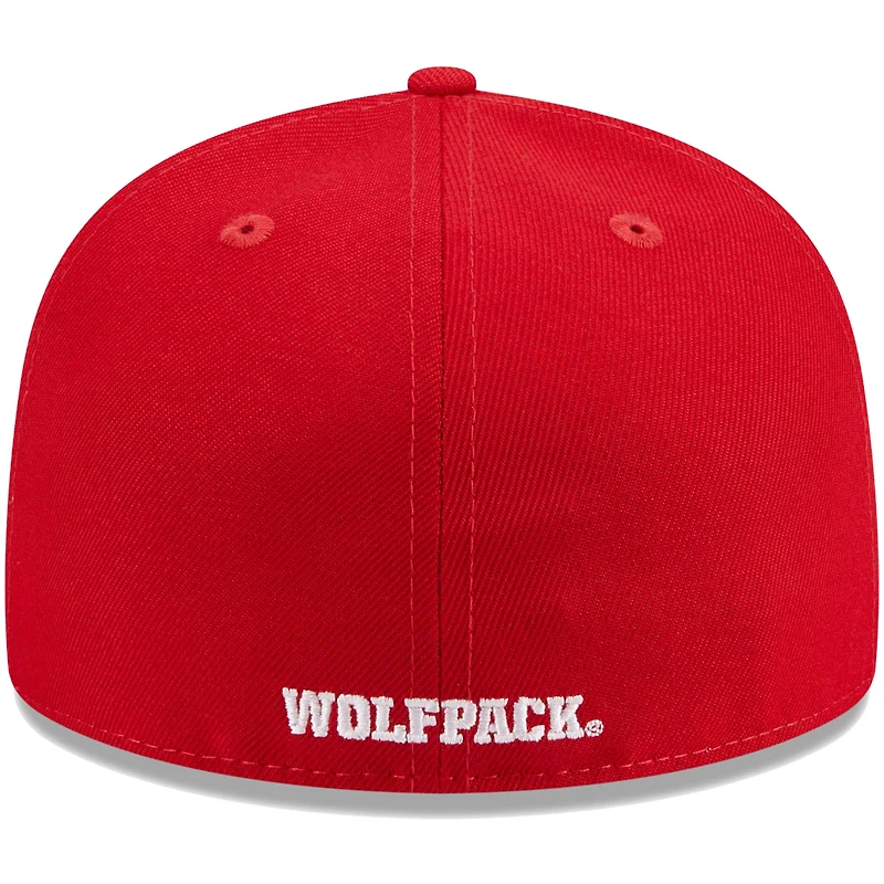Casquette ajustée 59FIFTY rouge NC State Wolfpack de New Era pour homme